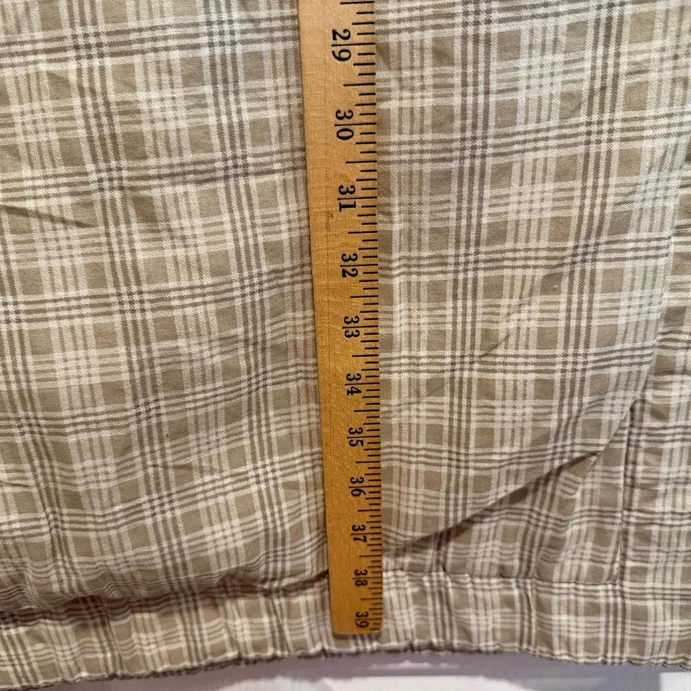 Pair Of Quilted Standard Pillow Shams Multicolor plaid patchwork‎ Pattern